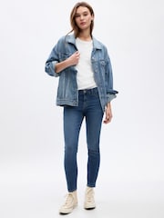 Gap Blue Mid Rise Ankle Length Favourite Jeggings - Image 1 of 5