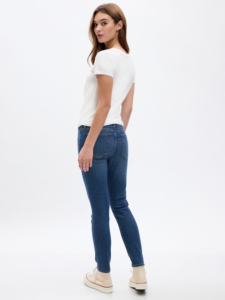 Gap Blue Mid Rise Ankle Length Favourite Jeggings - Image 2 of 5