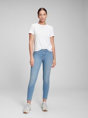 Gap Light Blue Mid Rise Ankle Length Favourite Jeggings - Image 1 of 4