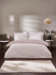 Yard Fired Brick Bramham Stripe 100% Cotton Duvet Set - Image 2 of 3