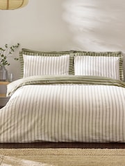 Yard Moss Helmsley Stripe 100% Cotton Duvet Set - Image 1 of 3