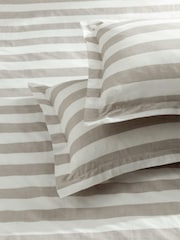 Yard Cashew Natural Leyburn Stripe 100% Cotton Duvet Set - Image 4 of 4