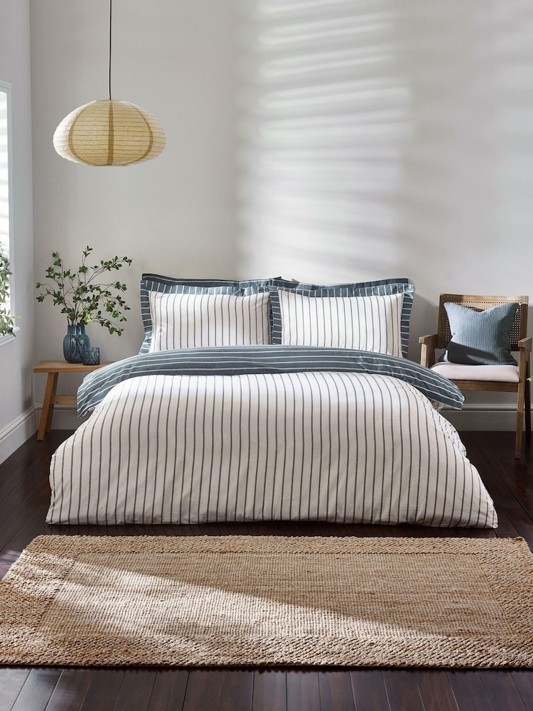 Yard Dusk Helmsley Stripe 100% Cotton Duvet Set - Image 1 of 4