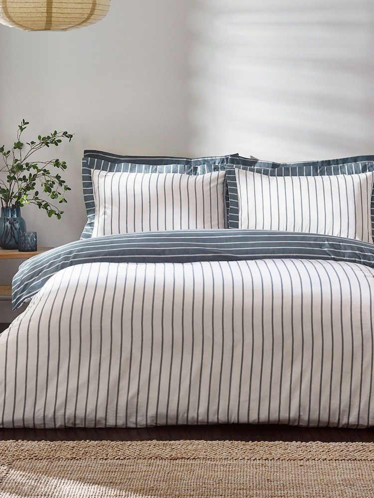 Yard Dusk Helmsley Stripe 100% Cotton Duvet Set - Image 2 of 4