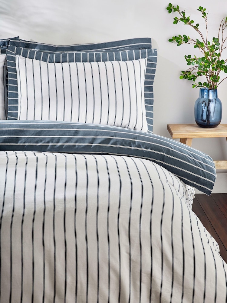 Yard Dusk Helmsley Stripe 100% Cotton Duvet Set - Image 3 of 4