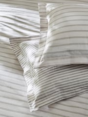 Yard Taupe Bramham Stripe 100% Cotton Duvet Set - Image 3 of 3