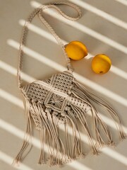 Sosandar White Macrame Crossbody Bag With Removable Strap - Image 3 of 4