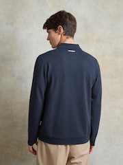 Ten Paces Navy Jacquard Regular Fit Polo Shirt - Image 4 of 7