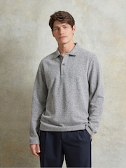Ten Paces Grey Herringbone Polo Shirt - Image 2 of 7