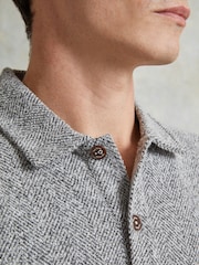 Ten Paces Grey Herringbone Polo Shirt - Image 5 of 7