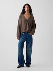 Braun - Gap Oversized-Strickjacke - Bild 3 von 4