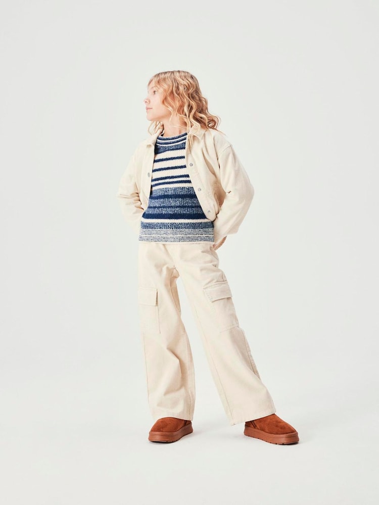 Name It White Corduroy Wide Leg Trousers - Image 1 of 4