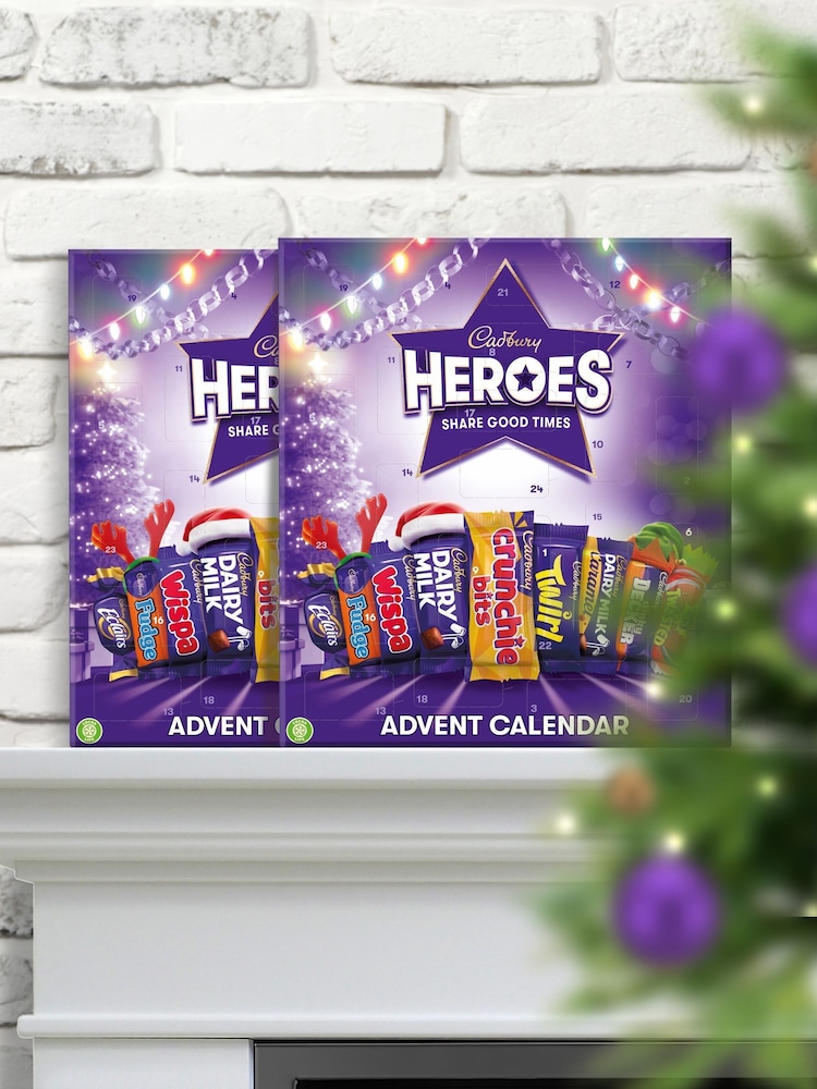 Cadbury Heroes Advent Calendar Twin Pack - Image 1 of 3 Cadbury Heroes Advent Calendar Twin Pack - Image 1 of 3