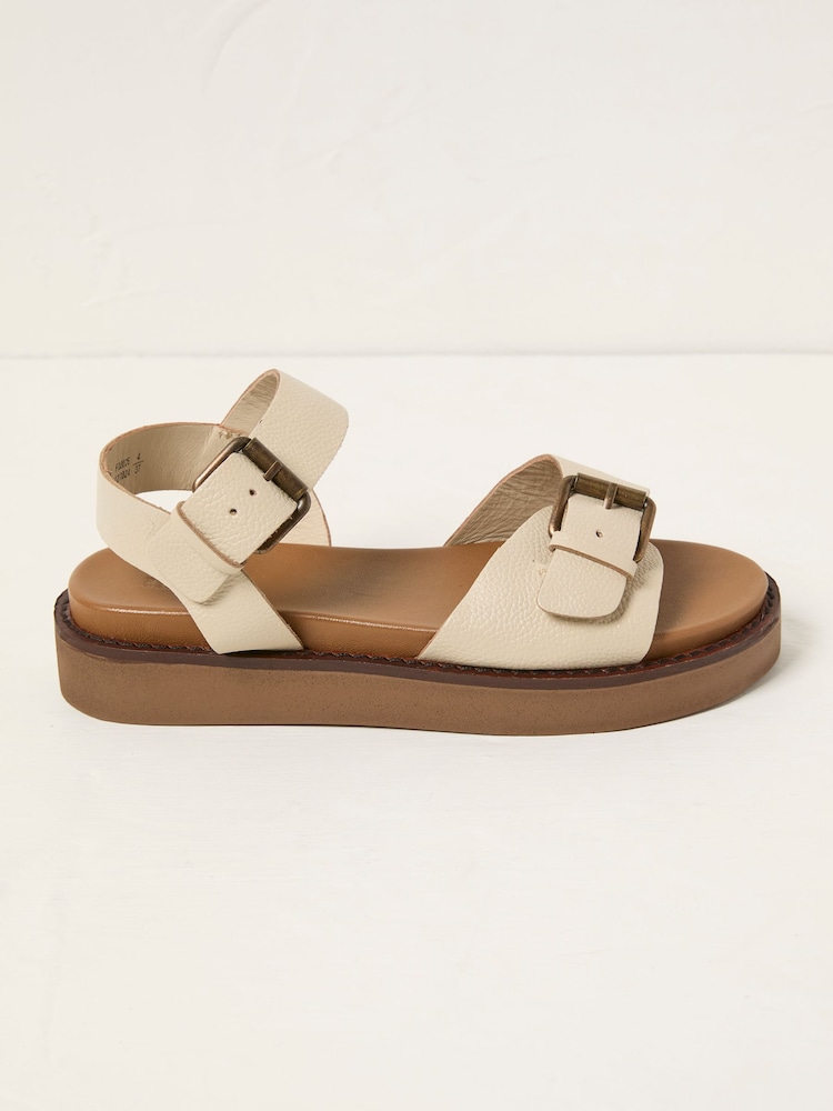 FatFace Ambie Ivory Buckle Sandal - Image 1 of 3