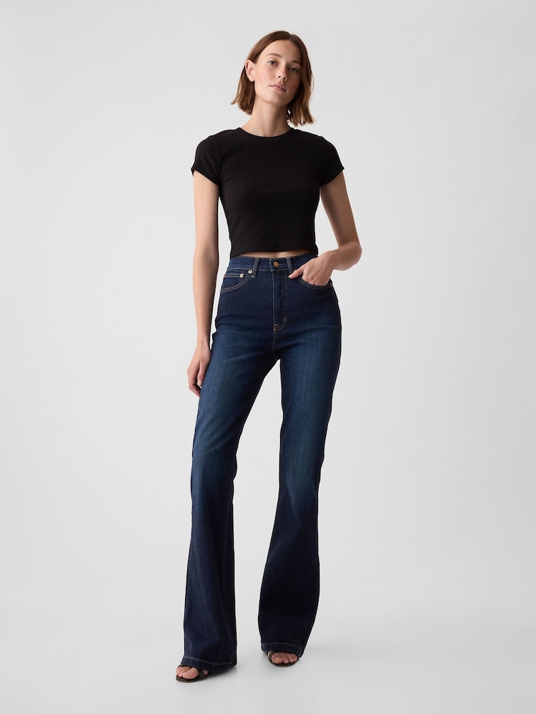 Gap Blue High Waisted 70s Flare Jeans - Image 1 of 10