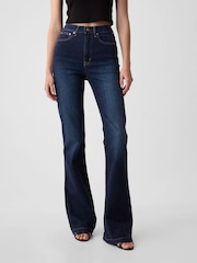Gap Blue High Waisted 70s Flare Jeans - Image 3 of 10