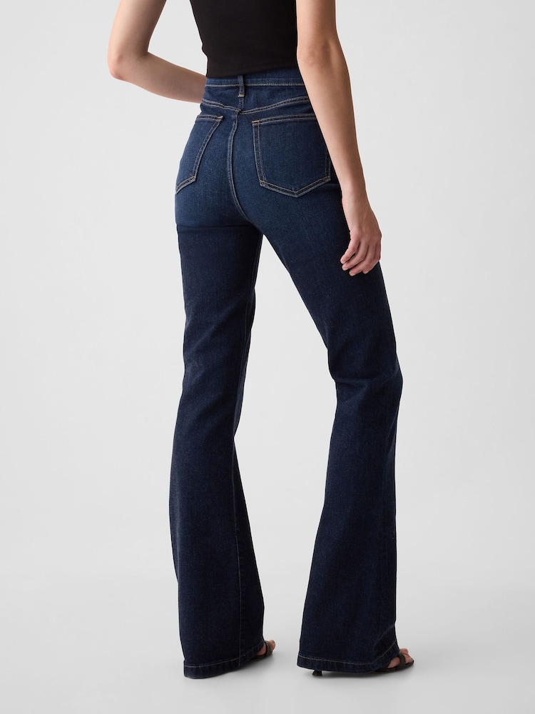 Gap Blue High Waisted 70s Flare Jeans - Image 4 of 10