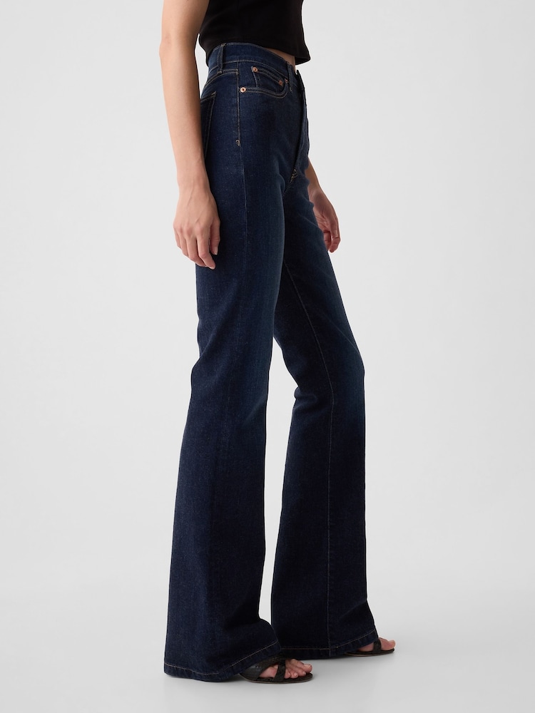 Gap Blue High Waisted 70s Flare Jeans - Image 5 of 10