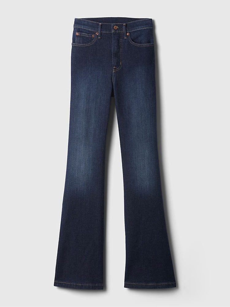 Gap Blue High Waisted 70s Flare Jeans - Image 9 of 10