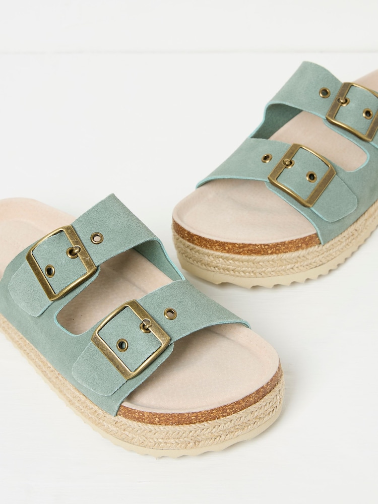 FatFace Meldon Green Haze Flatform Sandal - Image 2 of 3