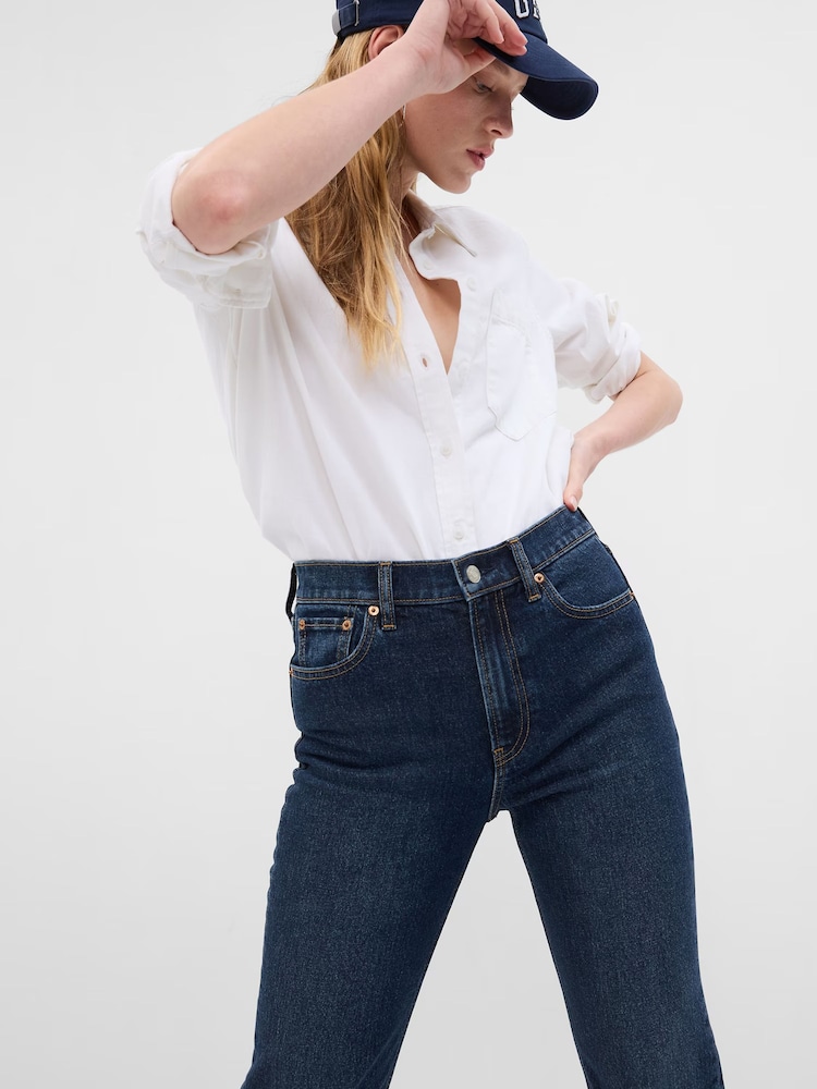 Blauw - Gap 90s straight jeans met hoge taille - Image 3 of 7