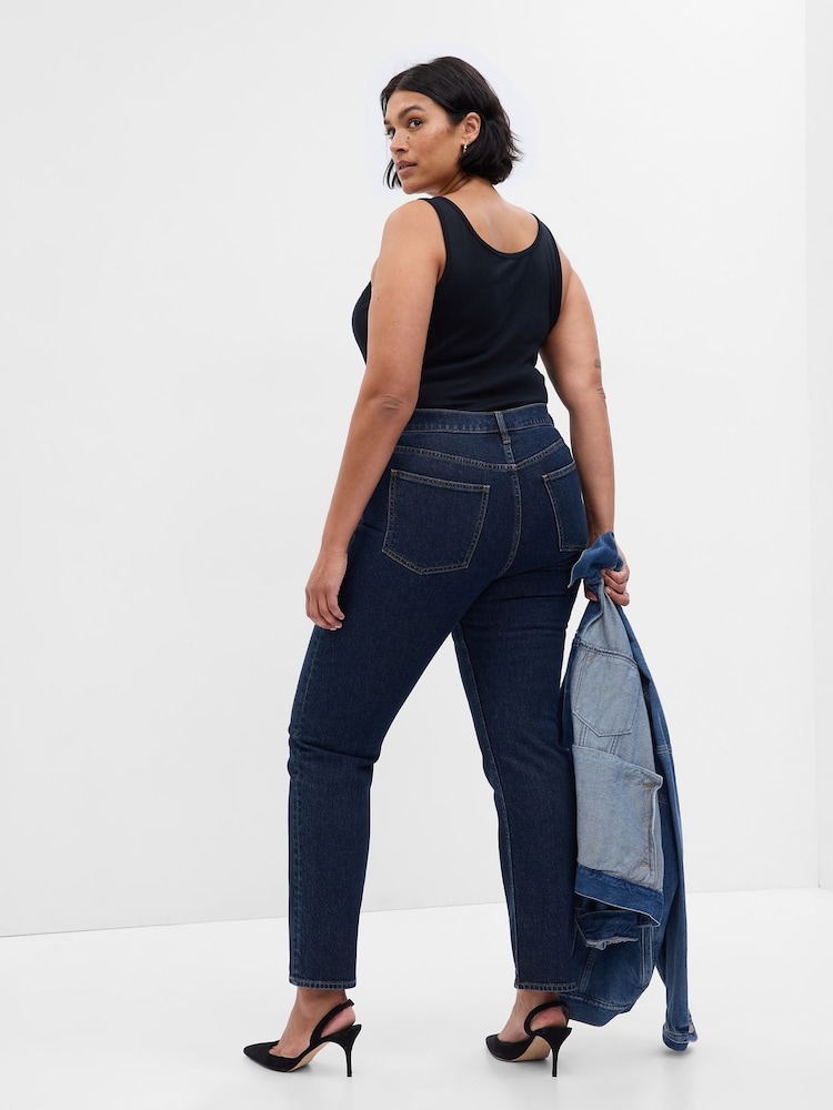 Blauw - Gap 90s straight jeans met hoge taille - Image 6 of 7