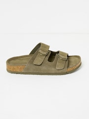 Khaki Green Mylor Suede Sandal - Image 1 of 3