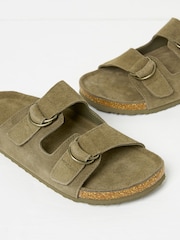 Khaki Green Mylor Suede Sandal - Image 2 of 3