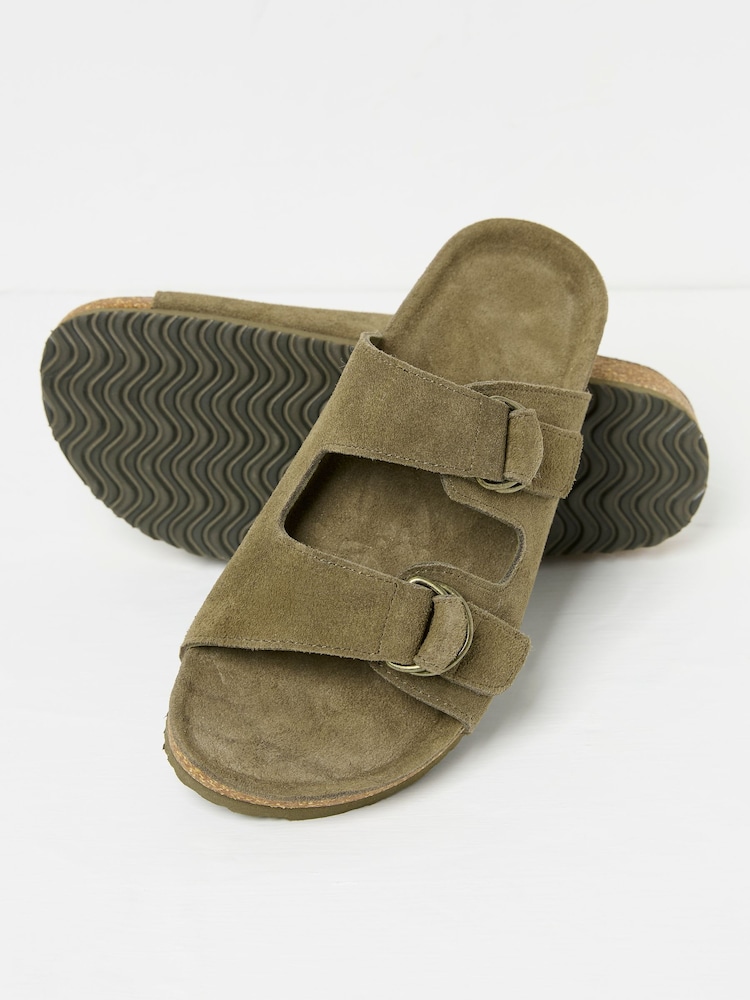 Khaki Green Mylor Suede Sandal - Image 3 of 3