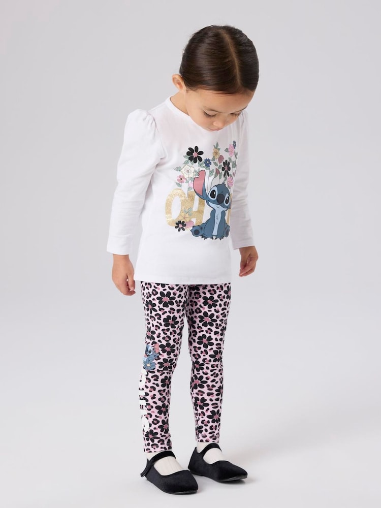 Name It White Stitch Floral Long Sleeve T-Shirt - Image 2 of 4 Name It White Stitch Floral Long Sleeve T-Shirt - Image 2 of 4