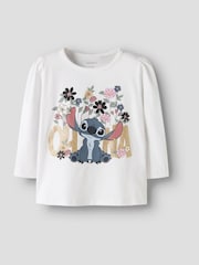 Name It White Stitch Floral Long Sleeve T-Shirt - Image 3 of 4