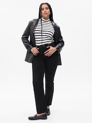 Gap Black High Waisted 90s Straight Jeans - Image 3 of 7
