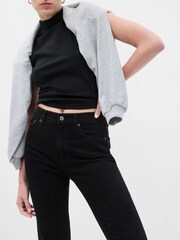 Gap Black High Waisted 90s Straight Jeans - Image 6 of 7