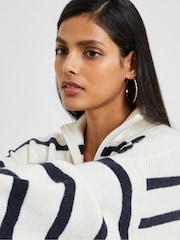 French Connection White Half Knit Vhari Jumper - Image 3 of 4