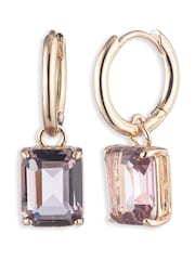 Lauren Ralph Lauren Gold Gold Tone 14Mm Huggie W Drop Pierced Earrings - Image 1 of 2