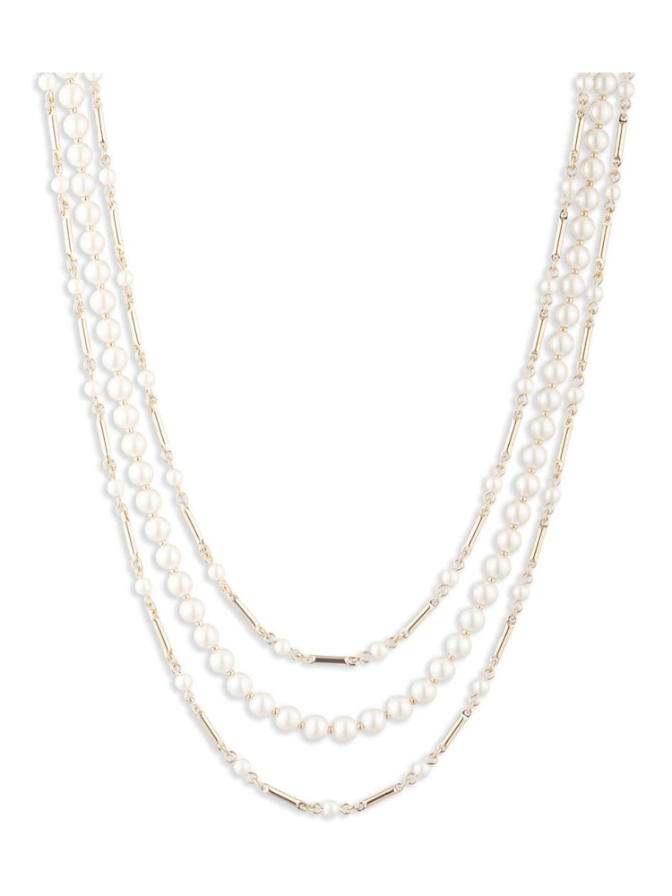 Lauren Ralph Lauren Gold Tone 17In Multirow Collar Necklace - Image 3 of 3
