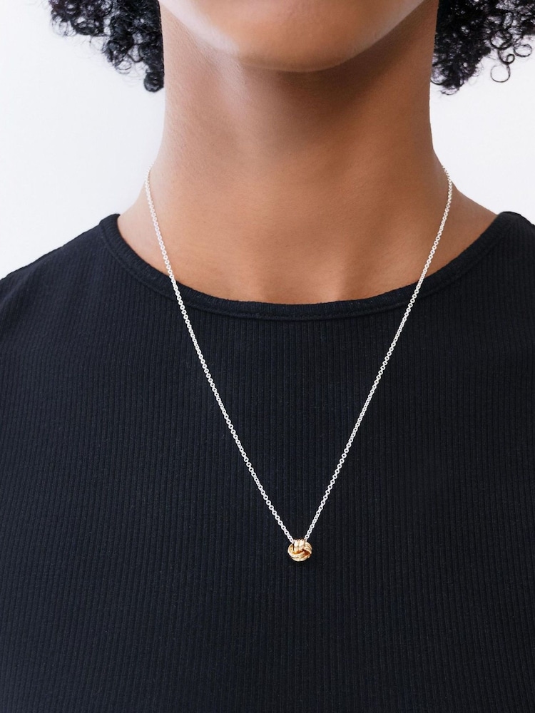 Lauren Ralph Lauren Gold Tone 16In Knot Pendant Necklace - Image 1 of 3