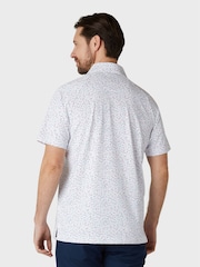 Callaway Apparel Chev Confetti Print White Polo Shirt - Image 2 of 5
