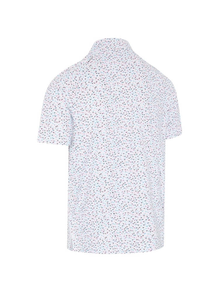 Callaway Apparel Chev Confetti Print White Polo Shirt - Image 5 of 5