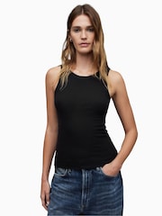AllSaints Black Rina Tank Top - Image 1 of 5
