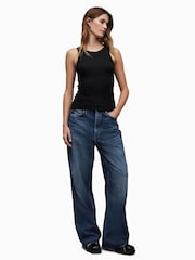AllSaints Black Rina Tank Top - Image 2 of 5