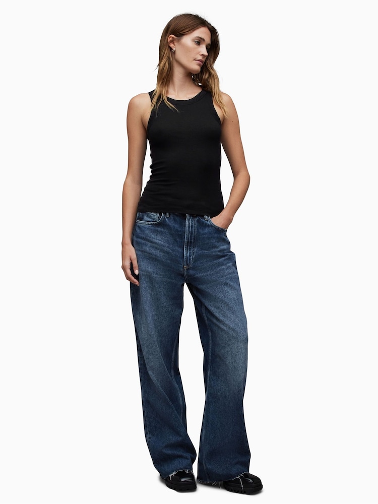 AllSaints Black Rina Tank Top - Image 2 of 5