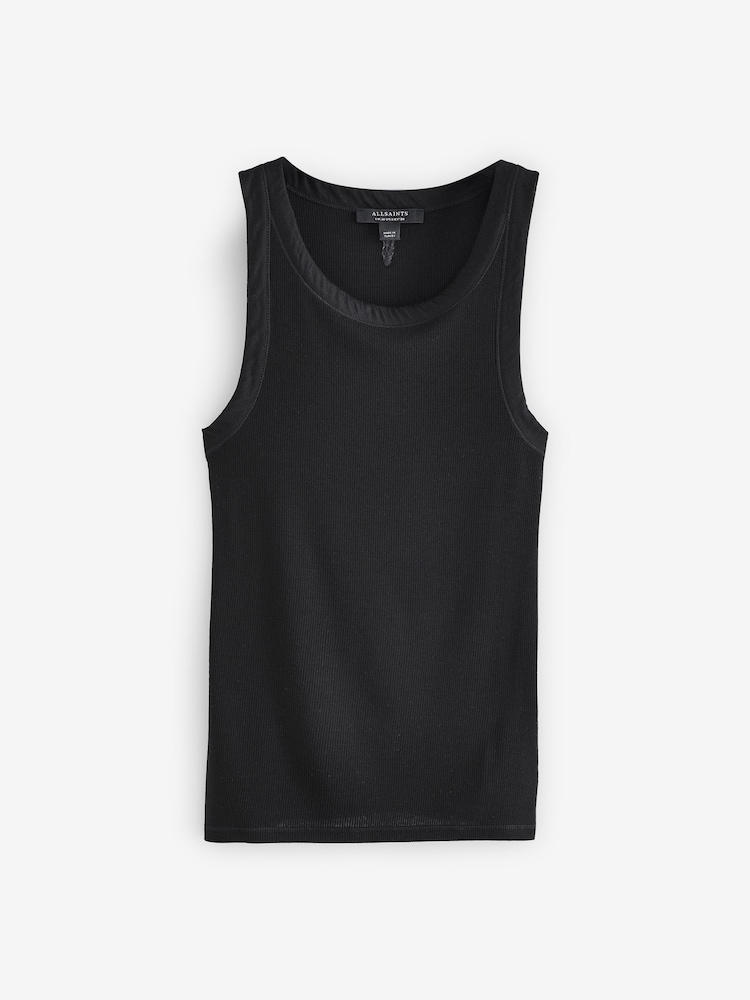 AllSaints Black Rina Tank Top - Image 5 of 5