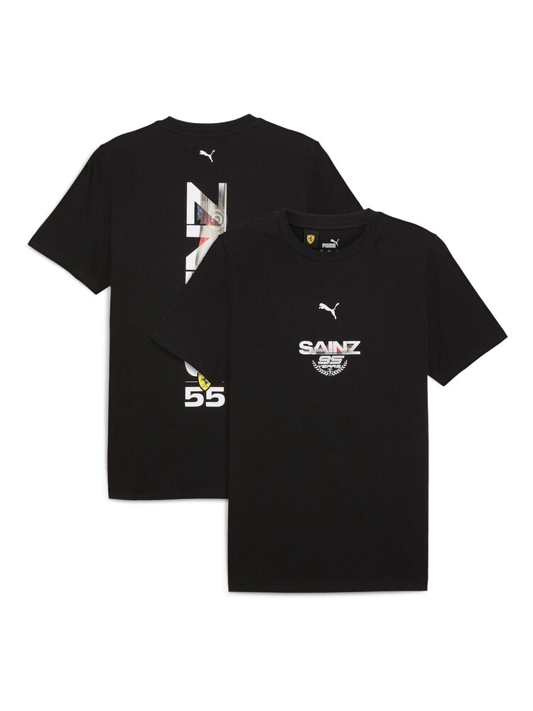 Puma Black F1 Scuderia Ferrari Carlos Sainz Driver T-Shirt - Image 1 of 3