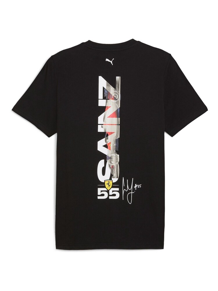Puma Black F1 Scuderia Ferrari Carlos Sainz Driver T-Shirt - Image 3 of 3