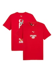 Puma Red F1 Scuderia Ferrari Charles Leclerc 100% Cotton Driver T-Shirt - Image 1 of 3