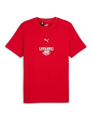 Puma Red F1 Scuderia Ferrari Charles Leclerc 100% Cotton Driver T-Shirt - Image 2 of 3