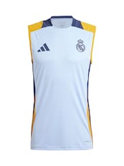 adidas Blue Real Madrid Training Sleeveless Jersey - Image 2 of 3