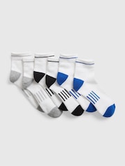Gap White Kids 3 Pack Quarter Crew Ankle Socks - Image 1 of 1