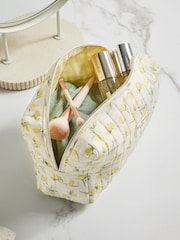 Lemon Print and Gingham Reversible Makeup Bag - Image 3 of 7